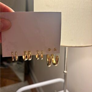 Gold Hoop Earring Set - Mix of Small to Chunky Hoops